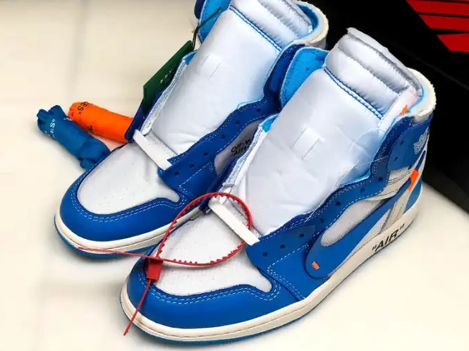 Cheap TBK 1 Off-White Jordan Blue UNC AQ0818-148 Powder Air 0413